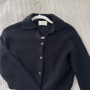 Wilfred Black Ribbed Sweater